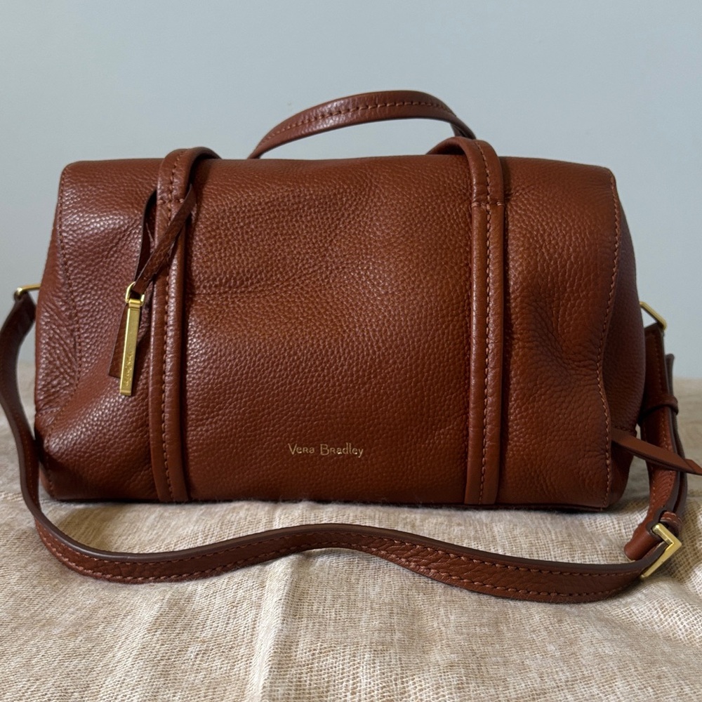 Vera Bradley Chestnut Leather Satchel